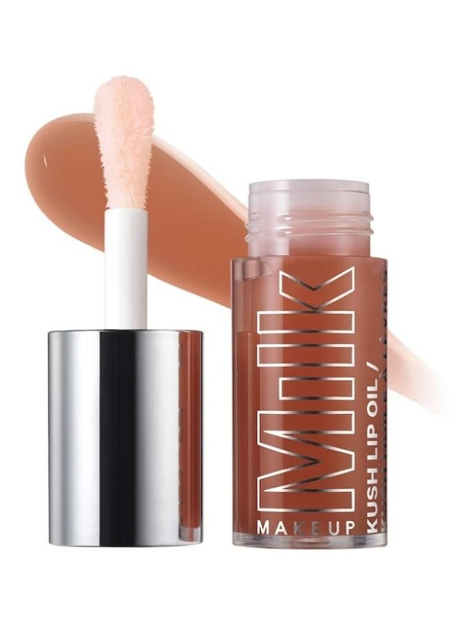 MILK MAKEUP KUSH Lip Oil – Chocolate Cake, Cacao with Sheer Chocolate Tint | Hydrating Cannabis-Infused Lip Treatment, 5.5 mL - Image 1