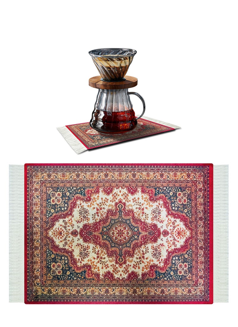 Rock Pow - 1pcs Coffee Mat Coffee Cup Mat Coffee Mug Mat Table Mat Mouse Pad Paitianle Mouse Pads for Wireless Mouse Oriental Carpet Mouse Mat Computer Mousepad for Table Decor - Image 1
