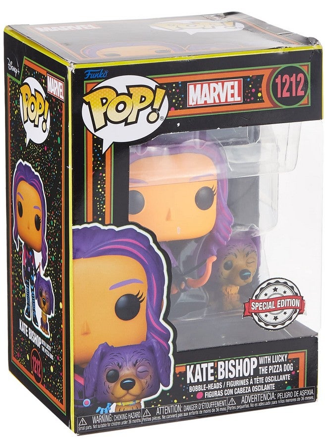 Funko POP TV: Hawkeye - Kate Bishop & Lucky (Blacklight) (Target Exclusive) - Image 3