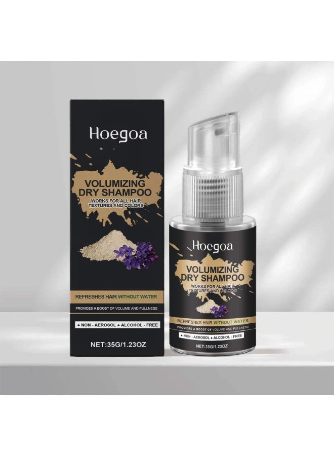 Hoegoa Dry Shampoo Powder, Natural Ingredients Volumizing Dry Shampo Spray, With Rosmarinus And Mentha, Keep Your Scalp Balanced, More Refreshed And Comfortable, 35g/1.23oz - Image 2