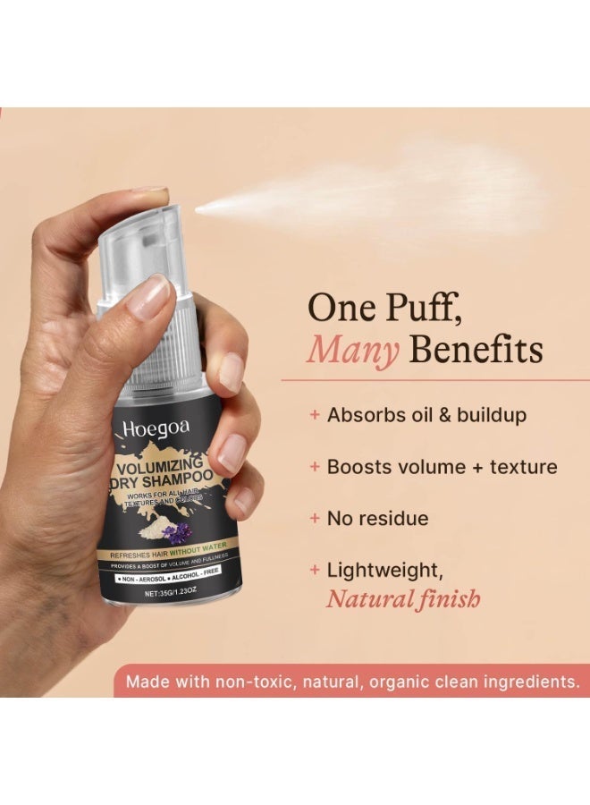 Hoegoa Dry Shampoo Powder, Natural Ingredients Volumizing Dry Shampo Spray, With Rosmarinus And Mentha, Keep Your Scalp Balanced, More Refreshed And Comfortable, 35g/1.23oz - Image 4