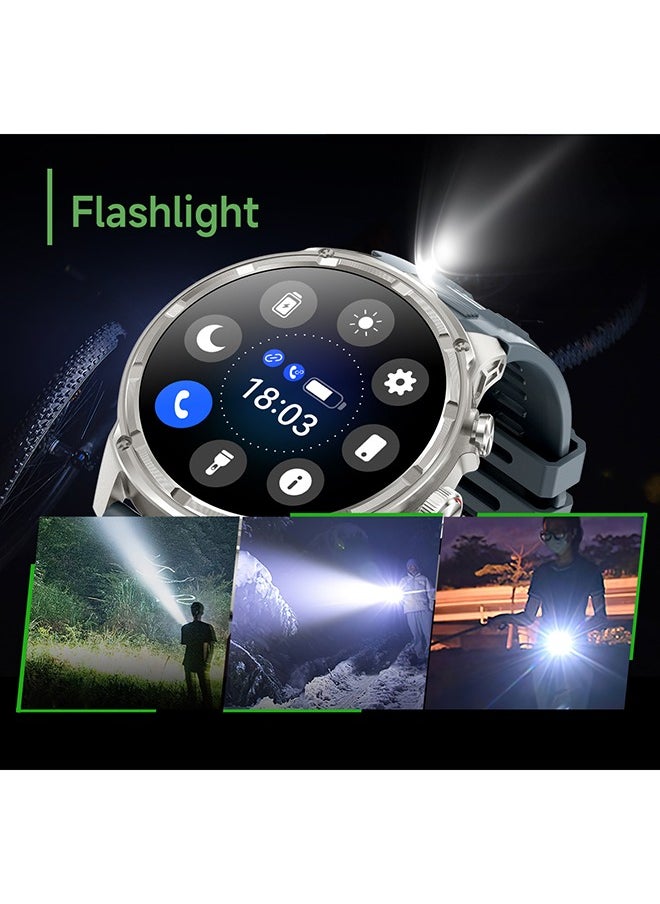 RollsTimi  Smart Watch for Men with LED Flashlight,1.85 inch HD Big Screen Waterproof Rugged Smart Watch,710mAh Ultra-Long Battery,Answer/Make Call,Activity Fitness Tracker Watch for iOS Android  - Image 2