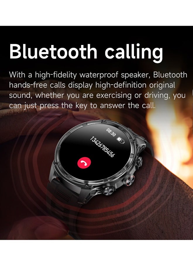 RollsTimi  Smart Watch for Men with LED Flashlight,1.85 inch HD Big Screen Waterproof Rugged Smart Watch,710mAh Ultra-Long Battery,Answer/Make Call,Activity Fitness Tracker Watch for iOS Android  - Image 3