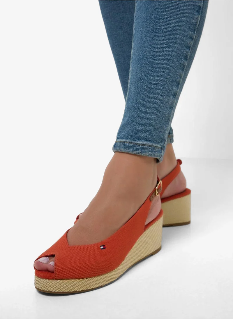 TOMMY HILFIGER MID WEDGE SLINGBACK ESPADRILLES
