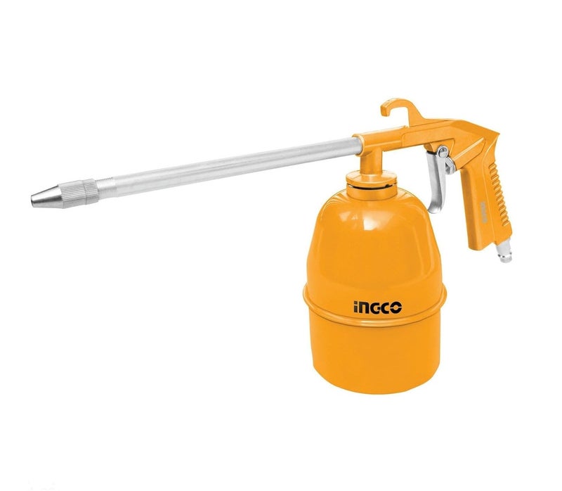INGCO AWG1001 215mm Air Washing Gun HighPressure Wash Water with Interchangeable Steel Nozzle Tips 075L Tank Capacity for Efficient Cleaning