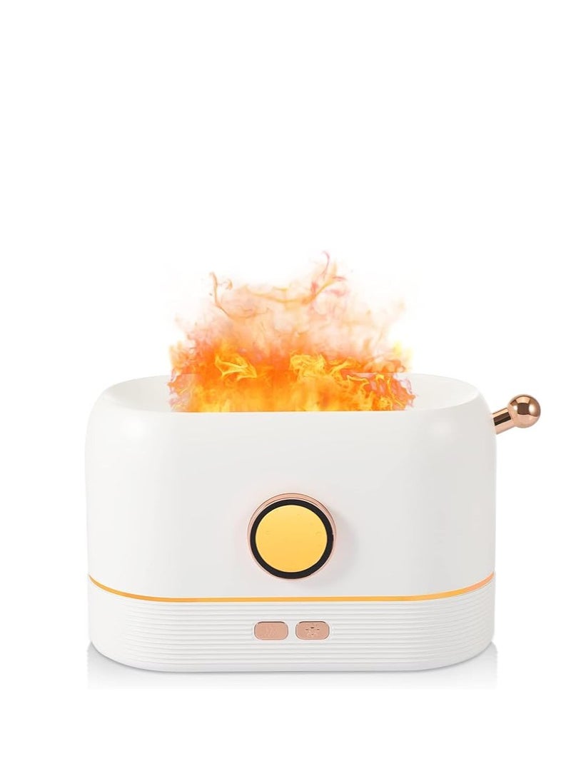 Essential Oil Diffuser Simulation Flame Diffuser with 3 Ambient Light Settings Cool Mist Air Humidifier 200ml Aromatherapy Diffuser for Home Large Room Bedroom Office Black - Image 2