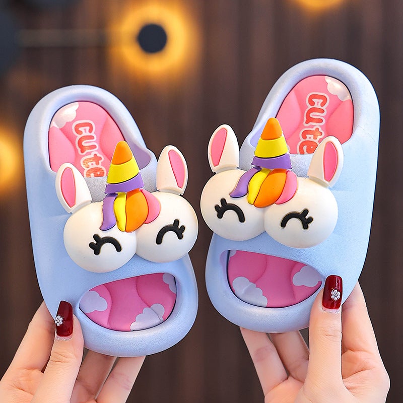 Jieyang Cang-Children'S Sandals And Slippers Summer Wear Boys And Girls Home Indoor Cute Non-Slip Soft Bottom Parent-Child Treasure - Image 1