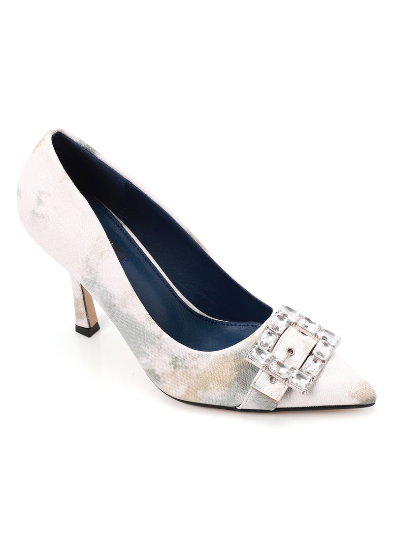 DejaVu - Paint Stain Slip On Pumps - Image 1