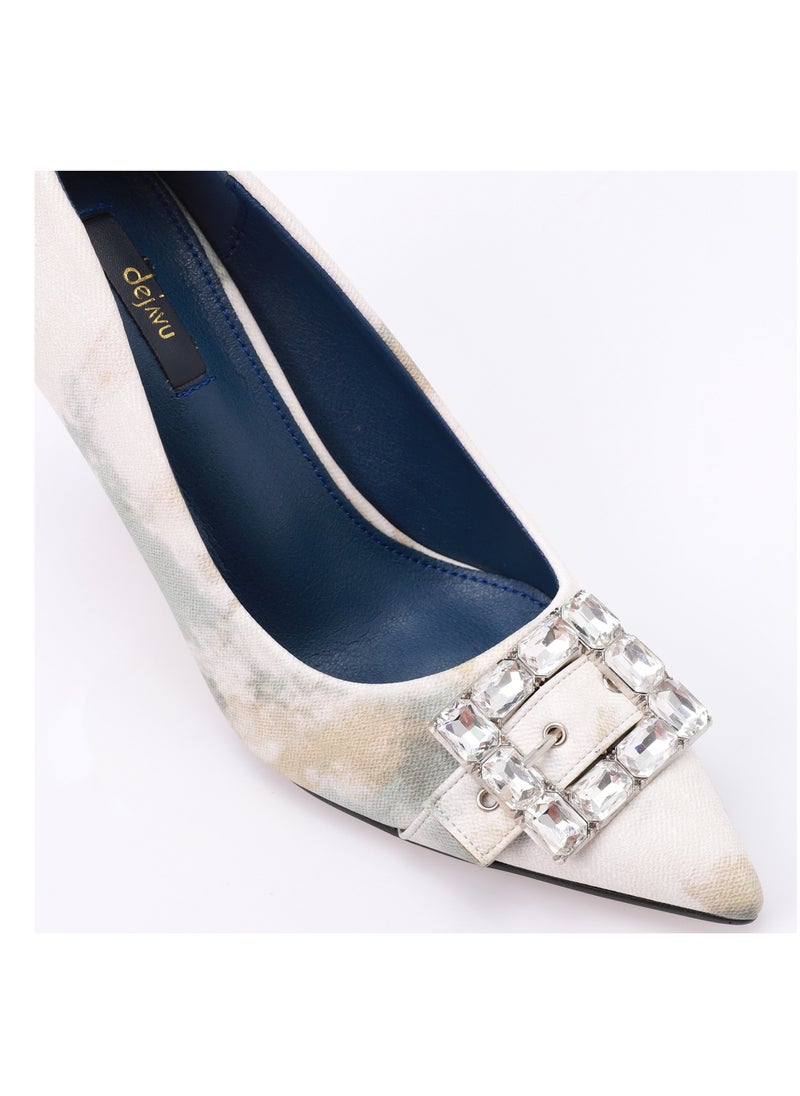 DejaVu - Paint Stain Slip On Pumps - Image 1