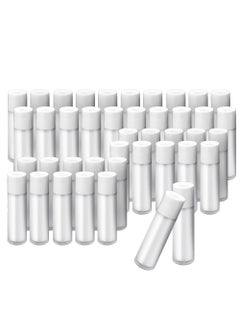 1st Choice 50 Lip Balm Empty Container Tubes 3/16 Oz (5.5ml), Natural White Color