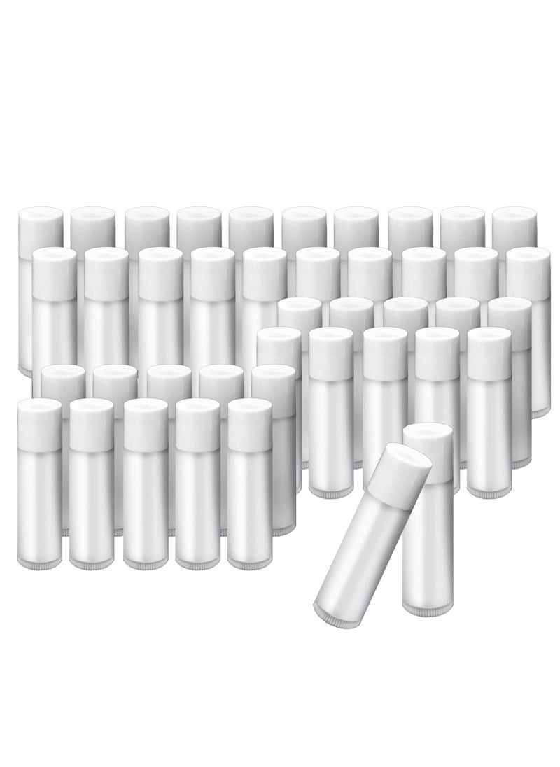 1st Choice 1st Choice 50 Lip Balm Empty Container Tubes 3/16 Oz (5.5ml), Natural White Color 