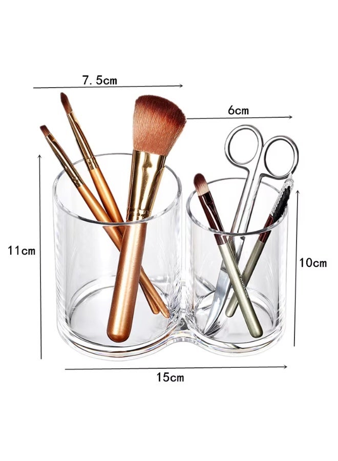 3 مساحات تخزين متصلة مصنوعة من الاكريليك بنسبة 100% لحمل البراعم والكرات - منظم مكياج لتخزين مستحضرات التجميل - ملحقات الحمام - Image 4