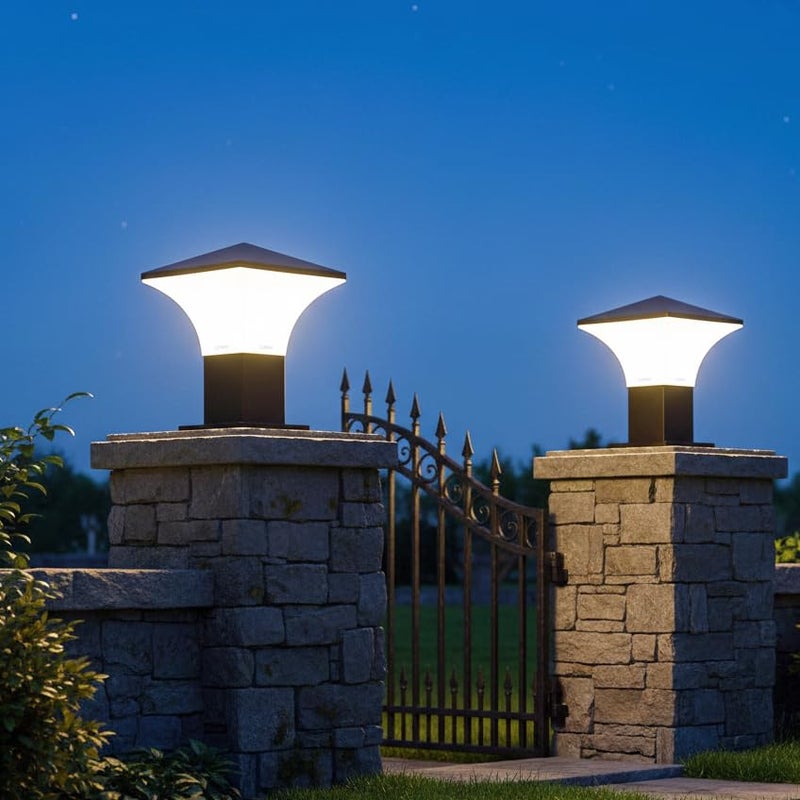 Lyse Decor gate Lights for Outdoor Waterproof, Home gate Pack of 2, Main gate Lights Pillar Waterproof, gate Light lamp, Boundary Lights, Pillar Lamps - Image 1