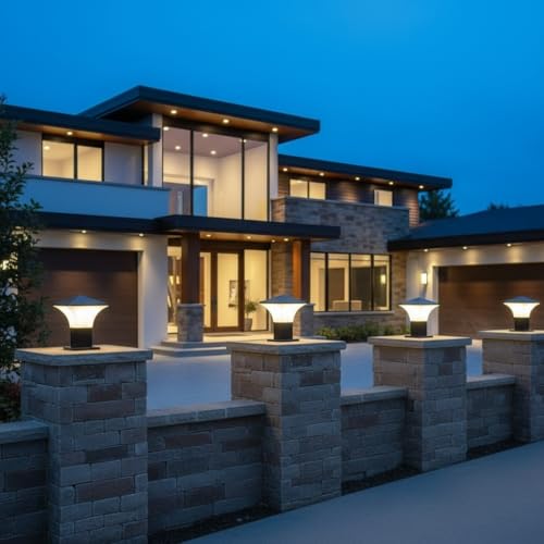 Lyse Decor gate Lights for Outdoor Waterproof, Home gate Pack of 2, Main gate Lights Pillar Waterproof, gate Light lamp, Boundary Lights, Pillar Lamps - Image 3