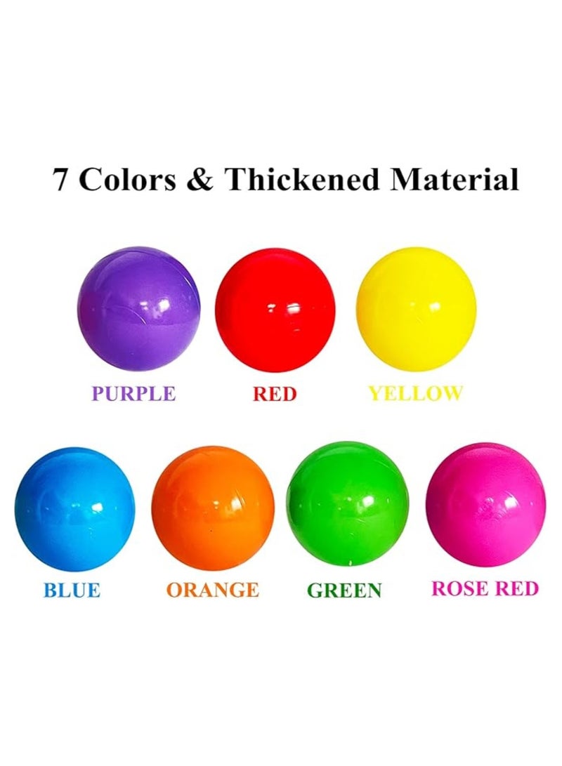 HASSM 50 Soft Plastic Balls, Plastic Toy Balls for Kids, Perfect Gift for Toddlers Birthday, Ball Pit Play Tent, Pool Water Toys, Party Decoration - Image 2