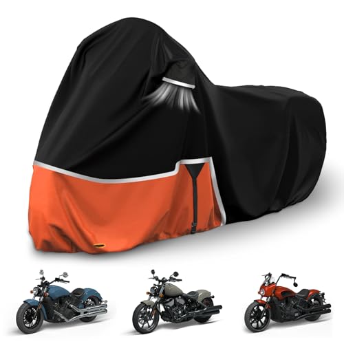 SPORTULI Waterproof Motorcycle Cover Replace for Indian ScoutScout BobberChief 420D Oxford Cloth Customized Motorcycle Cover for Snow Rain Dust Protection - Image 1