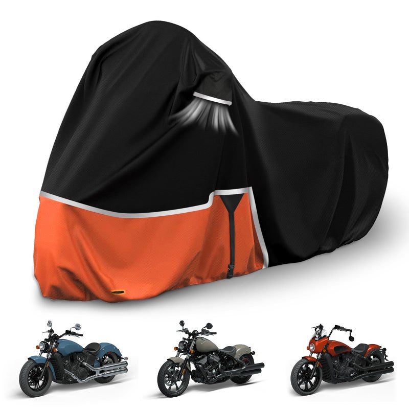 SPORTULI Waterproof Motorcycle Cover Replace for Indian ScoutScout BobberChief 420D Oxford Cloth Customized Motorcycle Cover for Snow Rain Dust Protection - Image 2