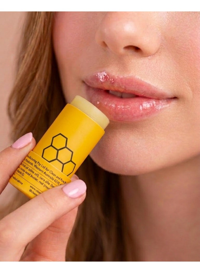 Clean & Pure Manuka Honey Lip Balm Soothing  – 100% Natural, Manuka Honey & Vitamin E for Hydration, Healing & Lip Protection, 6g - Image 5