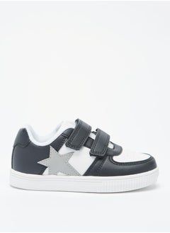 LBL by Shoexpress Boys Star Applique Sneakers with Hook and Loop Closure  - Image 3