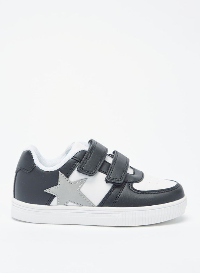LBL by Shoexpress Boys Star Applique Sneakers with Hook and Loop Closure  - Image 3