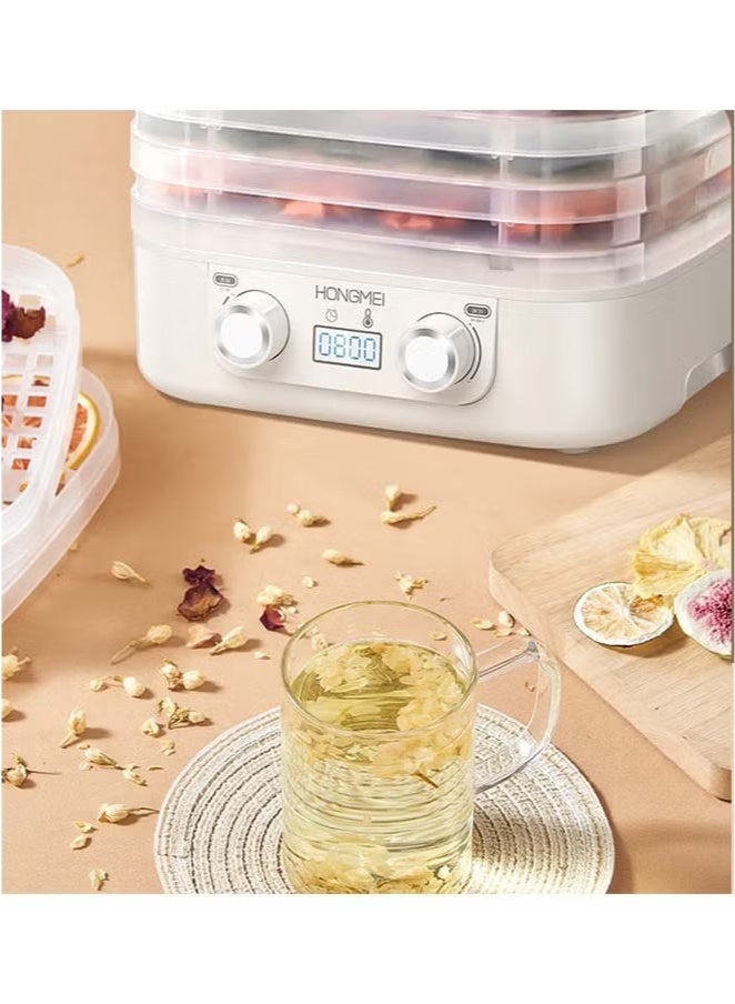 هونغمي ماكينة الفواكه المجففة، مجفف الوجبات الخفيفة المنزلية، مجفف الفواكه والخضروات، مجفف هواء صغير، مجفف فواكه - Image 3