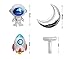 AnnoDeel Two The Moon Balloons 16inch Silver Letter foil Balloons Large Moon Man Robot UFO Theme for 2nd Years Old Brithday Party Supply Decoration - Image 4