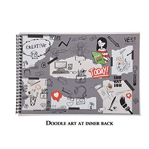 Papboo A4 Shine Design Artist Sketch Book - Drawing Book, with Back Support-140 GSM- 50 Pages- (Matte Finished Cover)… - Image 4