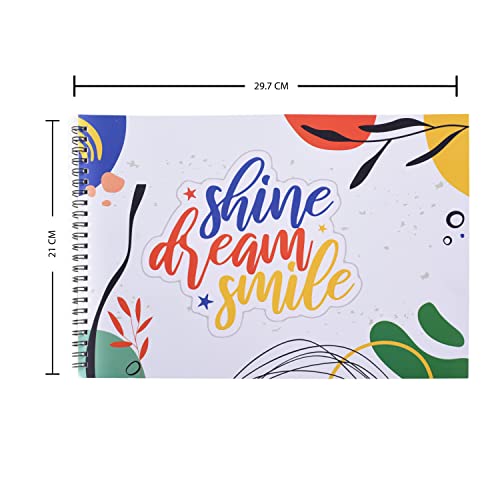 Papboo A4 Shine Design Artist Sketch Book - Drawing Book, with Back Support-140 GSM- 50 Pages- (Matte Finished Cover)… - Image 3
