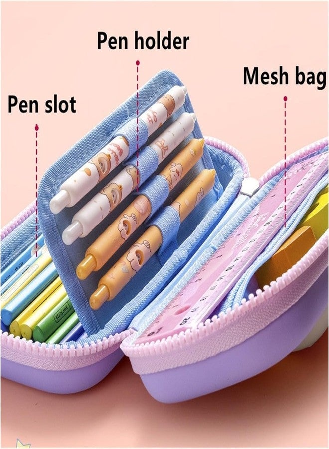 Ranjkri 3D EVA Cartoon Theme Pencil Case - Multipurpose Zipper Pouch for Kids, Pen Bag for School, Girls, Boys Stationery Storage Box (Cute Small Pouch) - Image 3