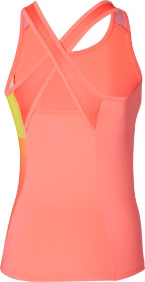 Mizuno Release Printed Tank Women Sleeveless T-Shirt Orange  - Image 2