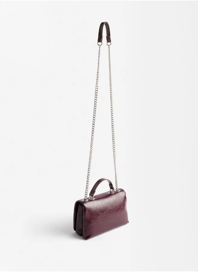 PARFOIS SHOULDER BAG WITH STUDS FLAP CLOSURE