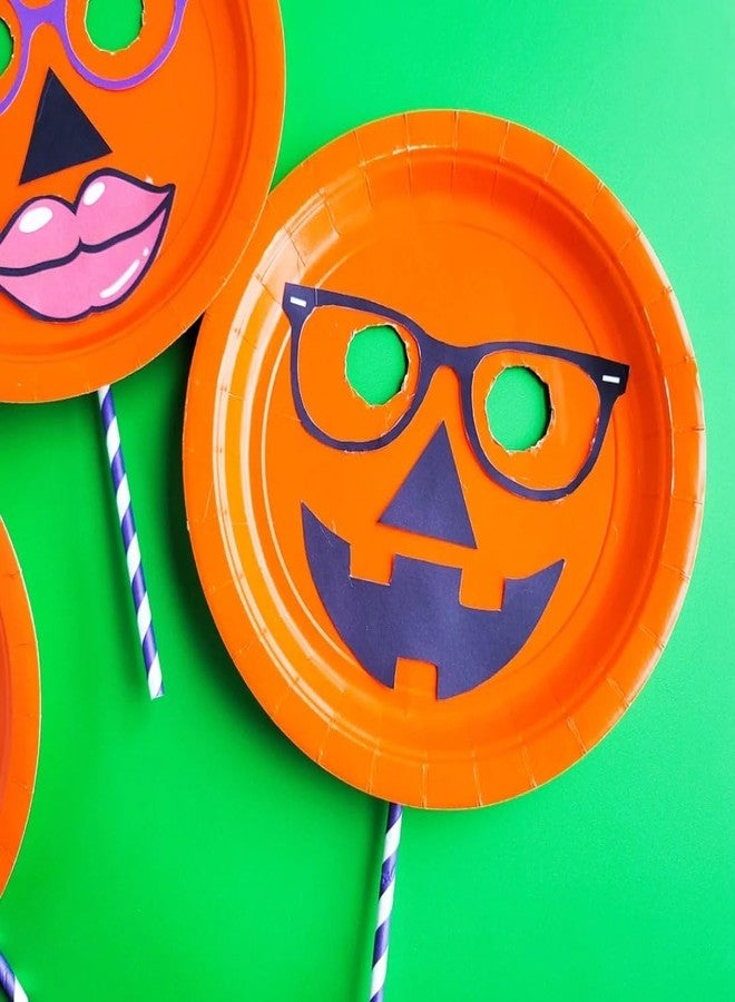 Unique Party Pumpkin Orange Solid Round Paper Dessert Plates (17cm) 20 Count - Vibrant Paper Plates for Parties and Events, Perfect for Appetizers, Snacks, and Desserts - Image 3
