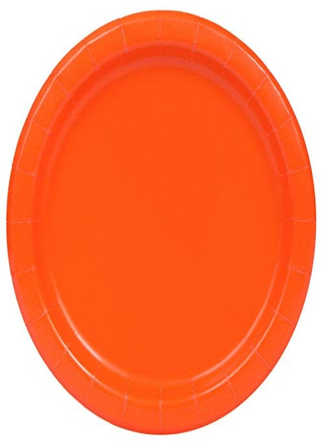 Unique Party Pumpkin Orange Solid Round Paper Dessert Plates (17cm) 20 Count - Vibrant Paper Plates for Parties and Events, Perfect for Appetizers, Snacks, and Desserts - Image 5