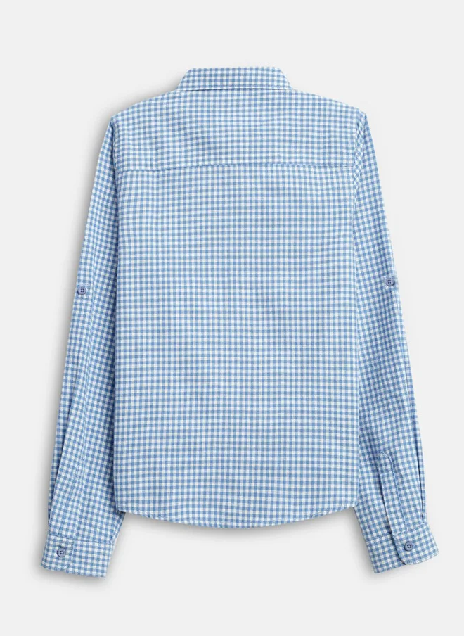 بونكيدز BONKIDS Boys Gingham Checks Opaque Checked Casual Shirt