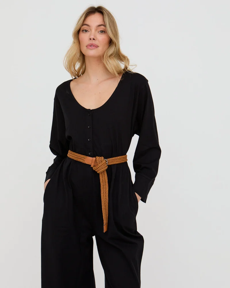 ترتلدوف لندن Mai Black V-Neck Jumpsuit