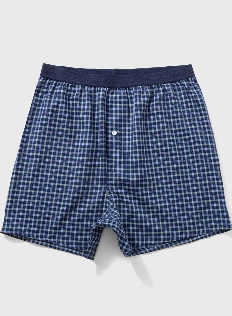 embrator Pack of 3 Woven Classic Cotton Boxer Shorts for Men - Image 3