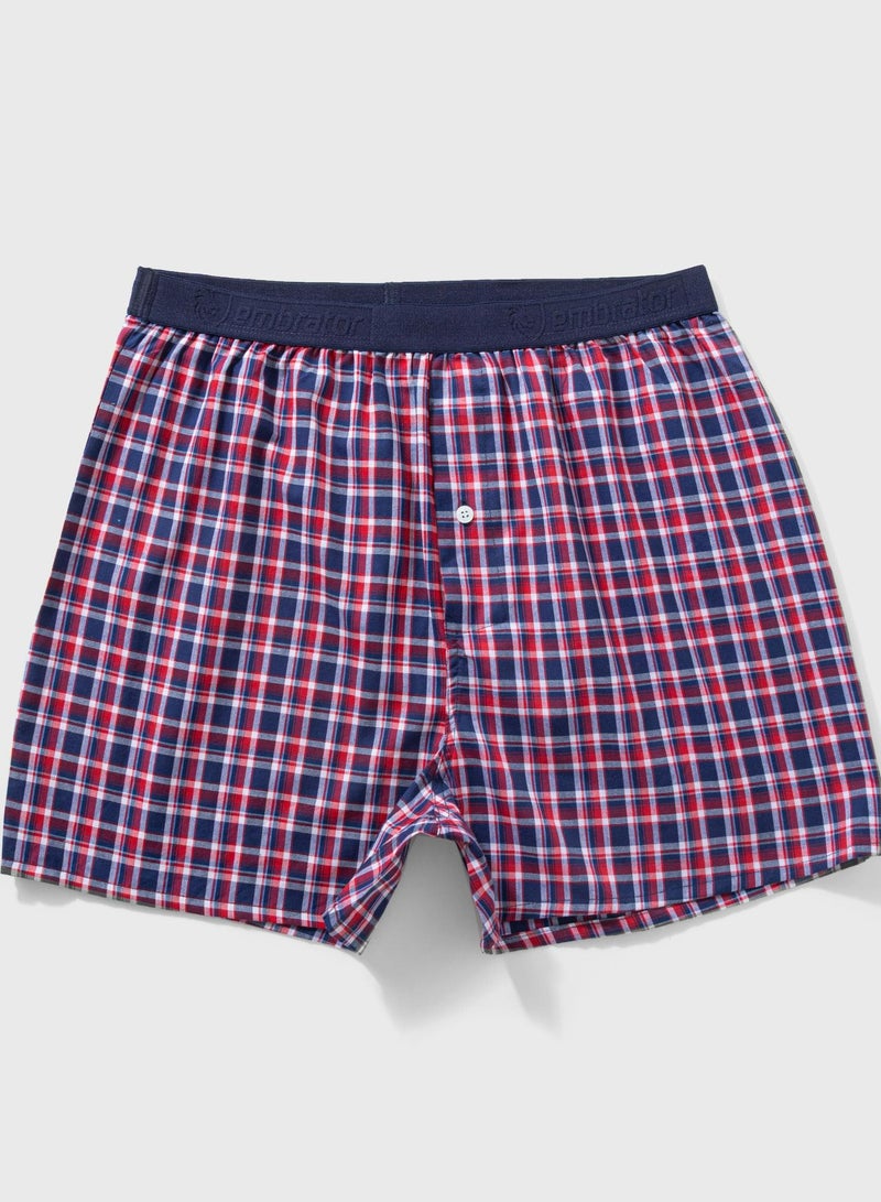 embrator Pack of 3 Woven Classic Cotton Boxer Shorts for Men - Image 4