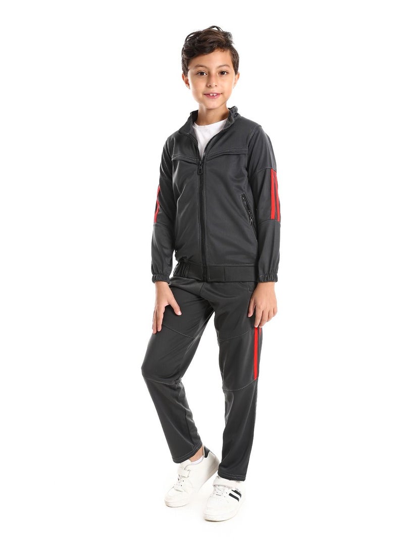 Caesar Boys Training Suit WithPockets And Lined Design - Image 2
