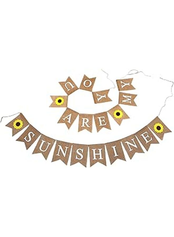 Sunflower Burlap Garland Banner for Birthday Party and Baby Shower Decorations - Image 1
