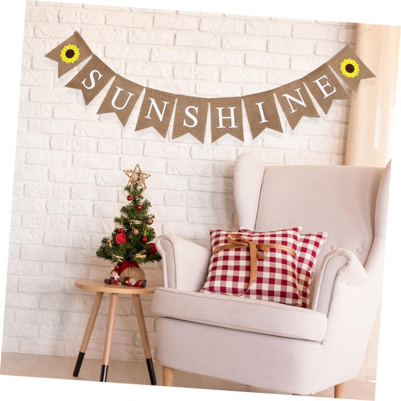 Sunflower Burlap Garland Banner for Birthday Party and Baby Shower Decorations - Image 4