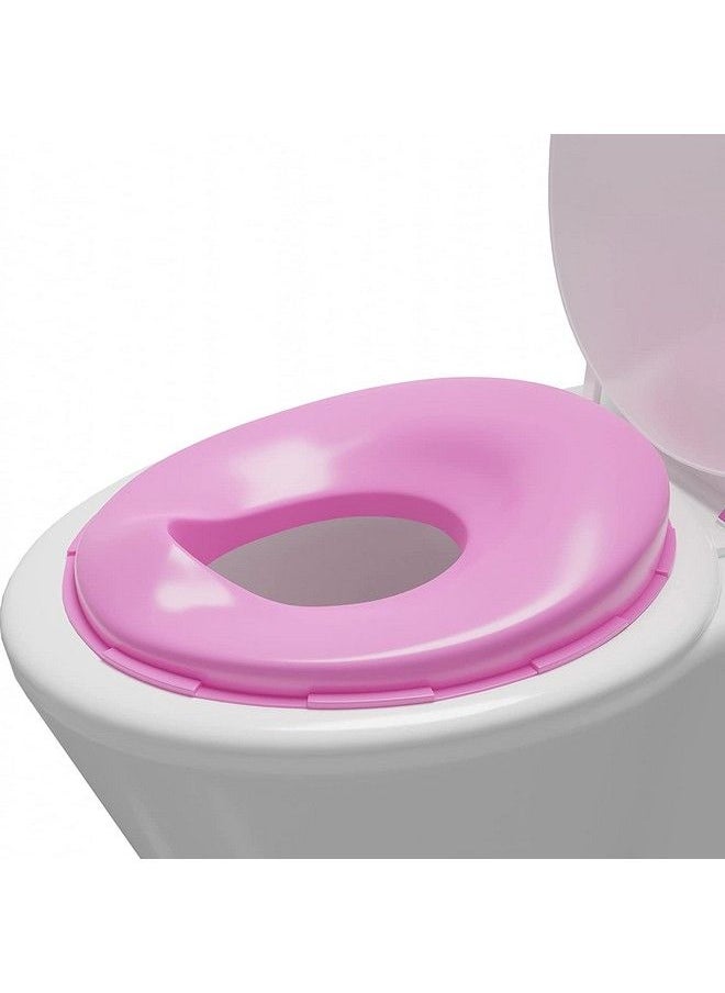 Techhark - Baby Potty Training Toilet Seat For Boys And Girls Kids Non Slip With Splash Guard Fits Round & Oval Toilets Free Includes Storage Hook (Pink) - Image 1