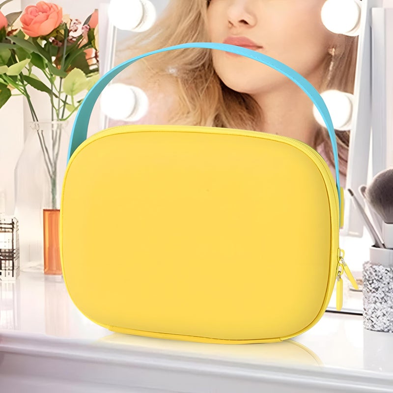 Beauty Kit - Multicolor Plastic Toiletry Bag for Women Traveling with Secure Handle to Pack Makeup Brushes Lotions and Cosmetics Waterproof Protection Included (piece-2) - Image 3