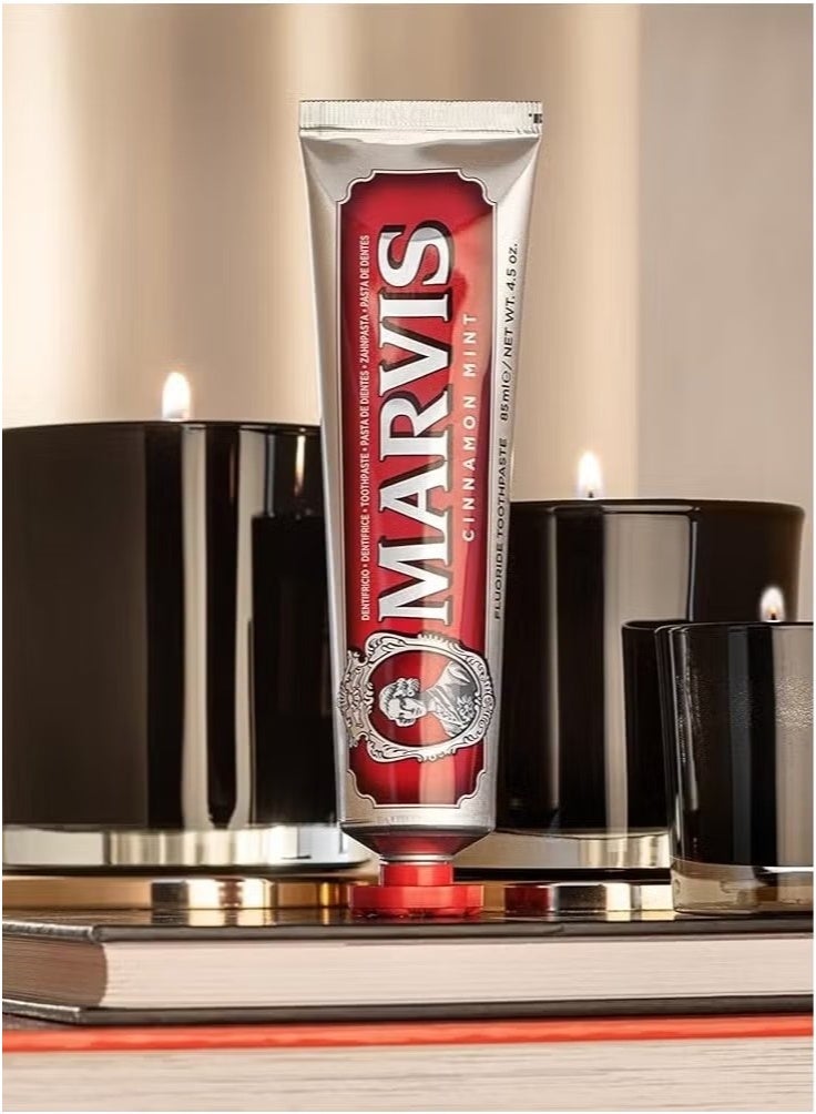 مارفيس معجون أسنان مارفيس القرفة النعناع 85 مل - حلوة غريبة، خيار لتبييض الأسنان وتنظيفها - Image 2