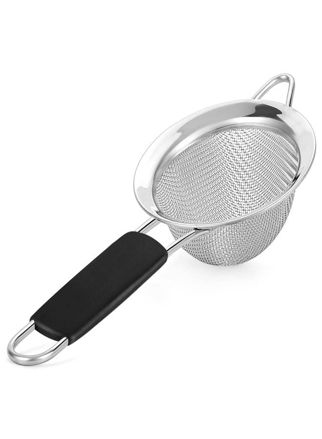 Kafoor Fine Mesh Strainer - 3.4 Inch Round Sieve - Tea Strainers for Loose Tea, Coffee Strainer, Food Strainer, Juice Strainer, and Much More! - Image 1