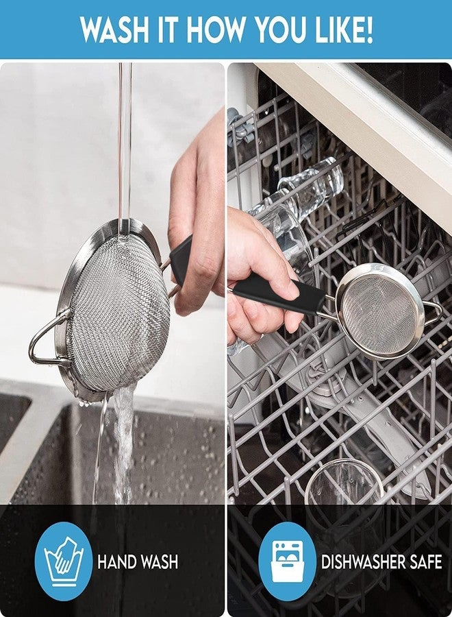 Kafoor Fine Mesh Strainer - 3.4 Inch Round Sieve - Tea Strainers for Loose Tea, Coffee Strainer, Food Strainer, Juice Strainer, and Much More! - Image 5