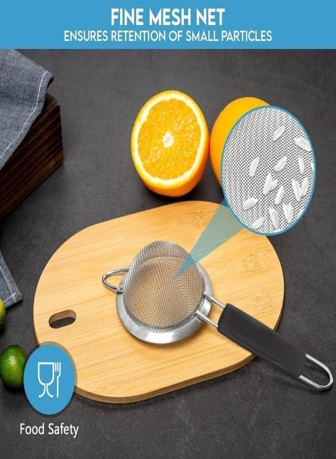 Kafoor Fine Mesh Strainer - 3.4 Inch Round Sieve - Tea Strainers for Loose Tea, Coffee Strainer, Food Strainer, Juice Strainer, and Much More! - Image 4