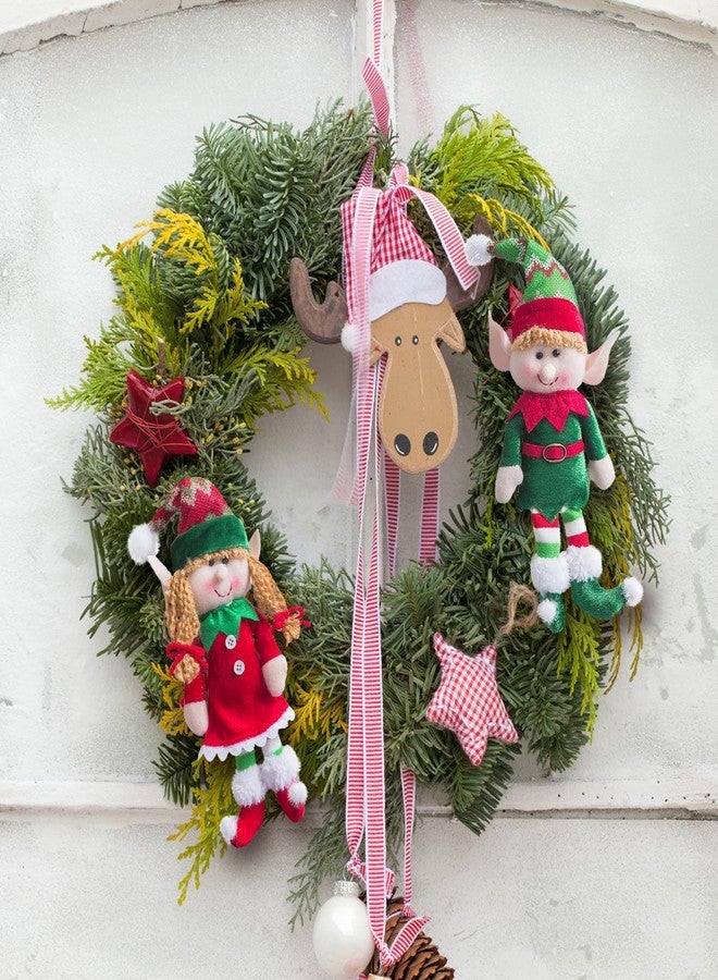 WEWILL Adorable Flexible Christmas Elves Plush Dolls -Set of 4 Party Xmas Tree Decoration Holiday Santa Characters Ornaments 12-Inch - Image 5