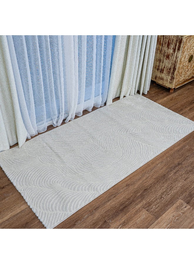 Handpicked Furniture Neutral Cream Runner Carpet Ultra Soft Area Carpets For Bed Room, Living Room, And Dining room, Anti-slip Floor Carpets, Easy to Clean, Made In Turkey - Image 3