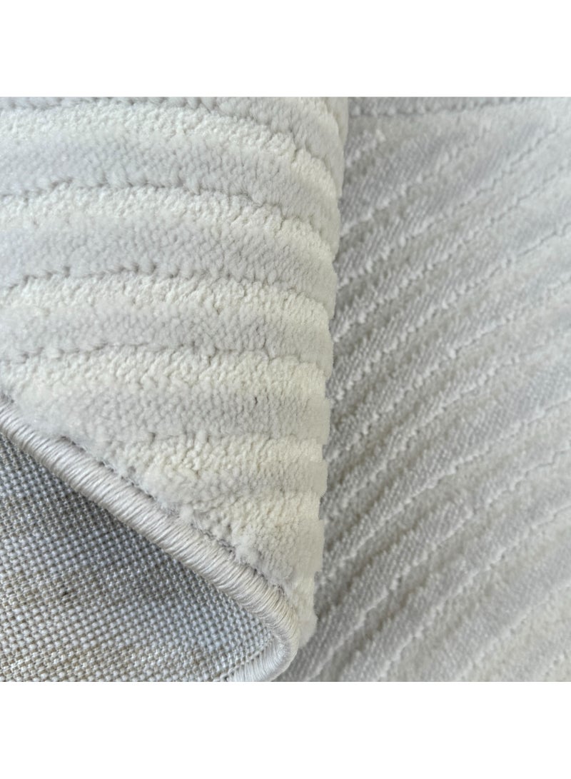 Handpicked Furniture Neutral Cream Runner Carpet Ultra Soft Area Carpets For Bed Room, Living Room, And Dining room, Anti-slip Floor Carpets, Easy to Clean, Made In Turkey - Image 4