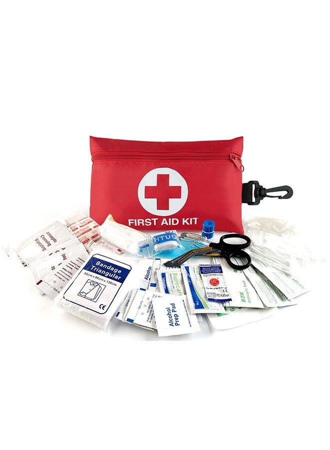 GROIC 101 Pieces Small First Aid Kit Includes Emergency Foil Blanket CPR Respirator Scissors for Travel, Home, Office, Vehicle, Camping, Workplace and Outdoor  - Image 2